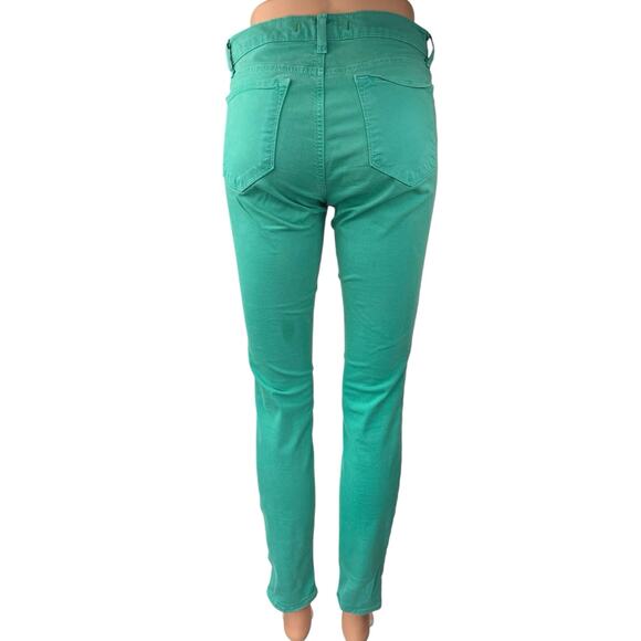 J Brand Saint Tropez Teal Green Mid Rise Skinny Denim Trousers Jeans Pants 27 - Picture 3 of 6